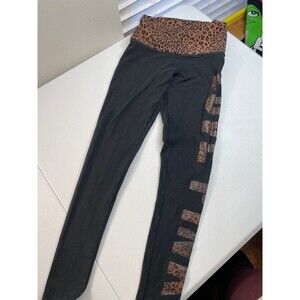 Y2K PINK Victoria’s Secret Leopard Leggings XS High Waist Yoga Stretch